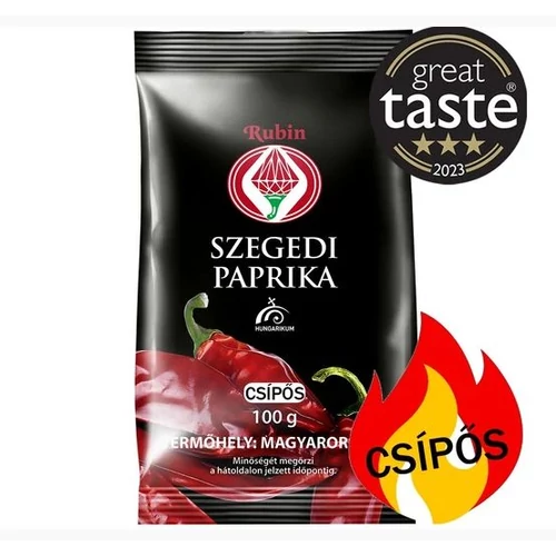 Szegedi fűszerpaprika őrlemény csípős 100 g – Rubin paprika