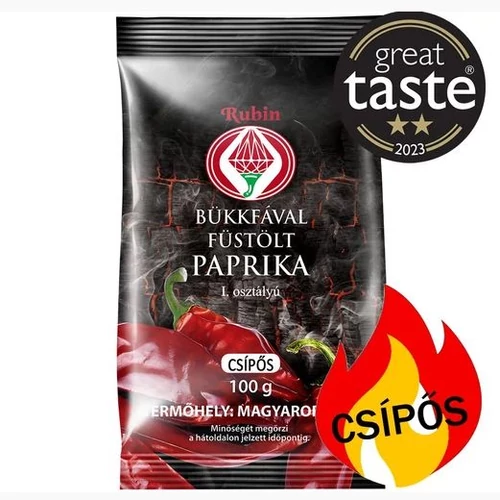 Szegedi Rubin füstölt fűszerpaprika őrlemény csípős 100 g – csípős, bükkfán füstölt magyar paprika