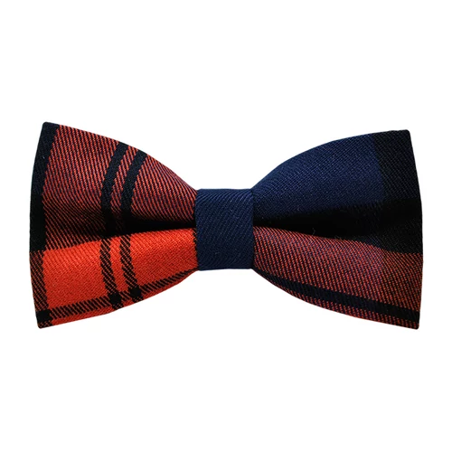 Narancs tengerészkék kockás csokornyakkendő