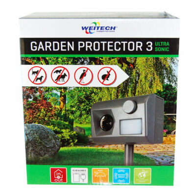 Weitech WK0055 Garden Protector 3 ultrahangos riasztó kutya - macska - nyest - menyét - róka ellen